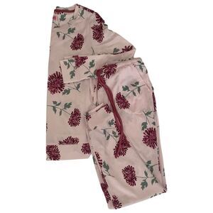 Kate Spade New York Two Piece Floral Blooming Mums Brushed Pajamas